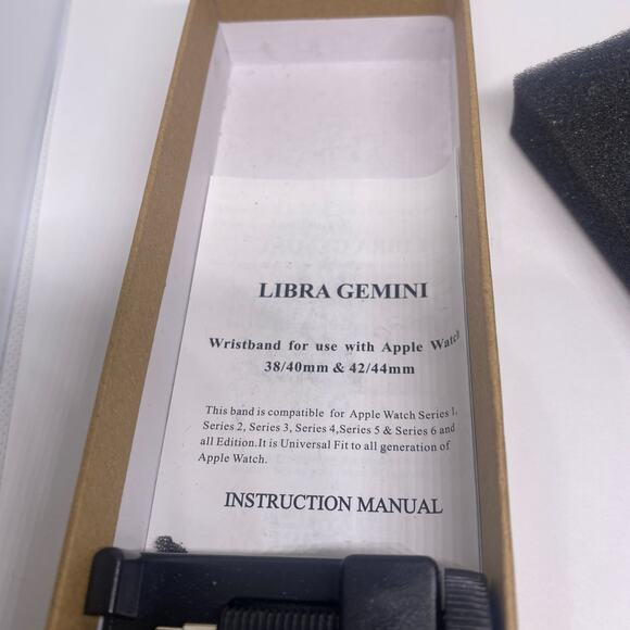 Gold Tone Stainless Steel Apple Watch Libra Gemini band 38/40mm - Picture 4 of 12